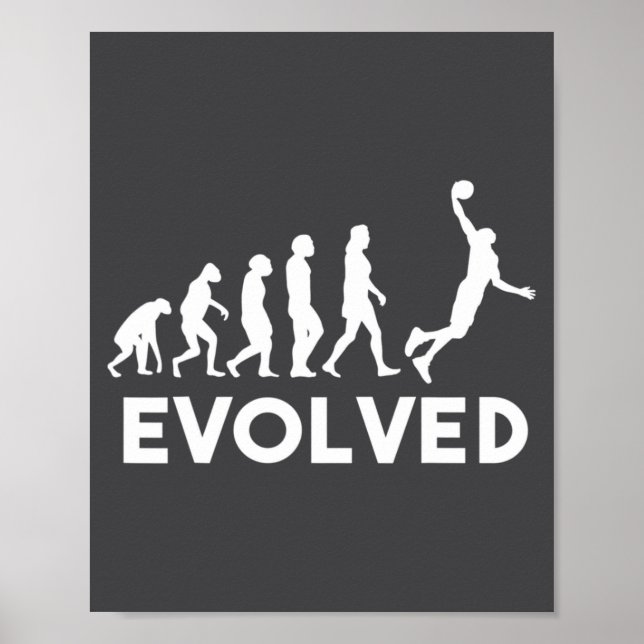 Affiche Évolution Basket-ball Hommes Femmes Garçons Filles (Devant)