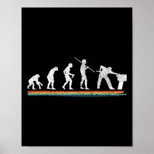 Affiche Evolution Billiards drôle Vintage
