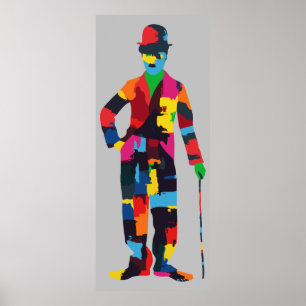 Affiche Évolution Colorée de la Comédie Vintage