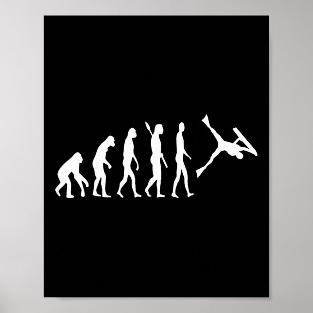 Affiche Évolution de bodyboarder Bodyboard Surf Watersp (Devant)