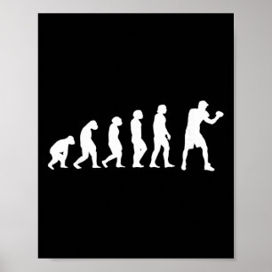 Affiche Évolution de boxe kickboxing Combat de boxe Boxeur