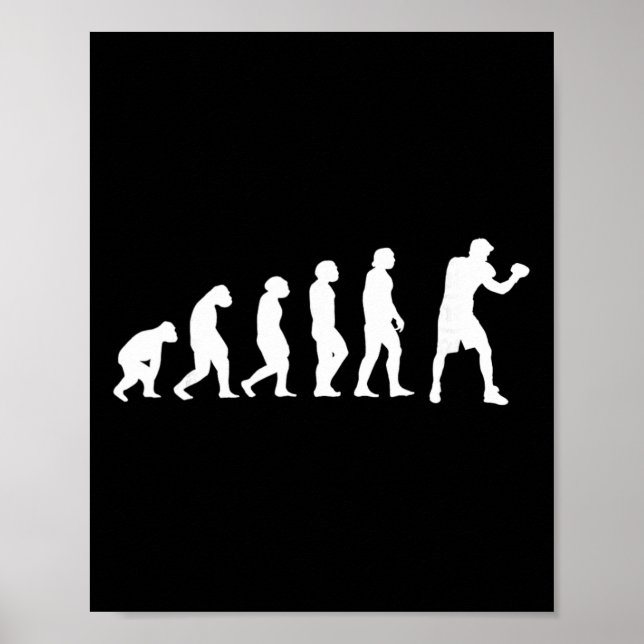 Affiche Évolution de boxe kickboxing Combat de boxe Boxeur (Devant)