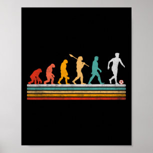 Affiche Évolution de football rétro cadeau pour joueuses f