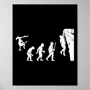 Affiche Évolution de grimpeur d'escalade de rocher Boulder