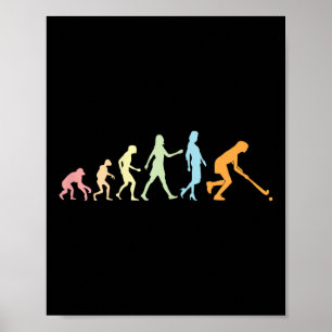 Affiche Évolution de hockey sur gazon féminin Fille Hockey