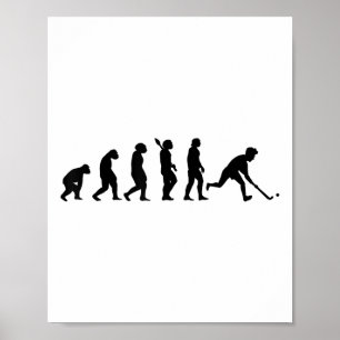 Affiche Évolution de hockey sur gazon Joueur de hockey Équ