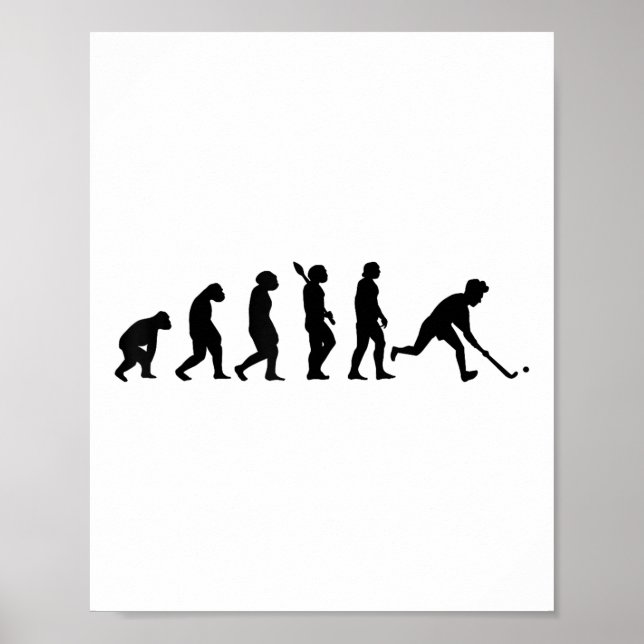 Affiche Évolution de hockey sur gazon Joueur de hockey Équ (Devant)