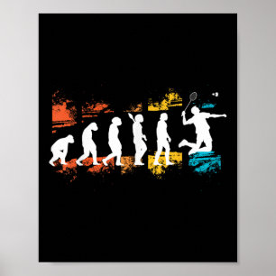 Affiche Évolution de joueur de badminton volant raquette d