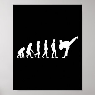 Affiche Évolution de karaté Cadeau parfait Judo Arts marti