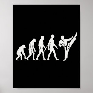 Affiche Évolution de karaté MMA Kickboxing Muay Thai Arts