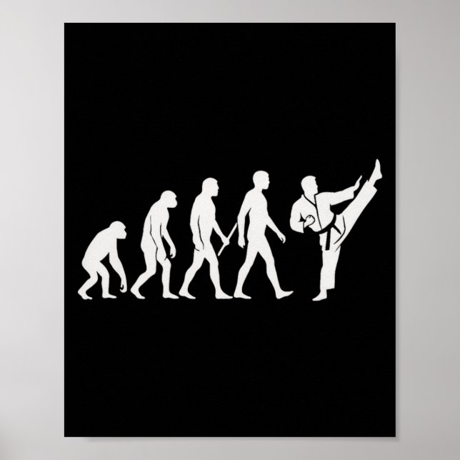 Affiche Évolution de karaté MMA Kickboxing Muay Thai Arts  (Devant)