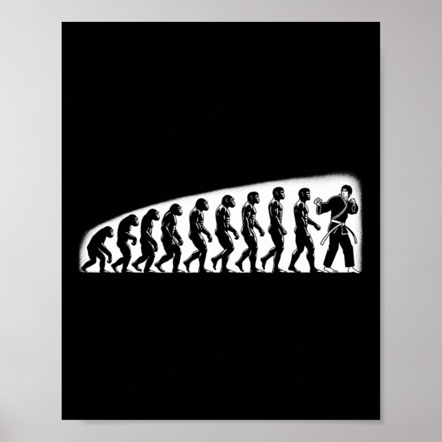 Affiche Évolution de karaté Mma Kickboxing Muay Thai Jiu J (Devant)