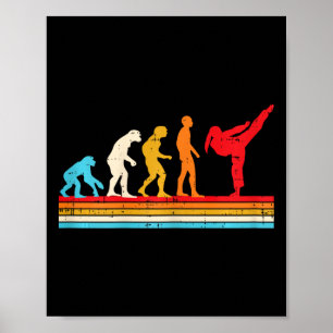 Affiche Évolution de karaté taekwondo fille queue de cheva
