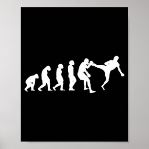 Affiche Évolution de karaté Taekwondo Ju-Jutsu Kung-Fu Kar