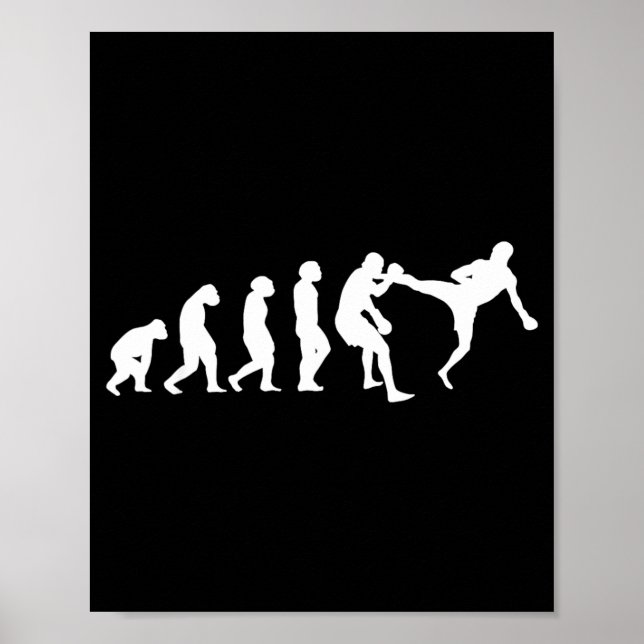 Affiche Évolution de karaté Taekwondo Ju-Jutsu Kung-Fu Kar (Devant)