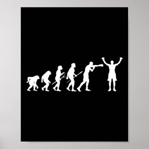 Affiche Évolution de la boxe - Amateur de boxe Boxeur Kick