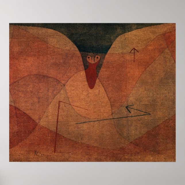 Affiche Évolution de la faune par Paul Klee (Devant)