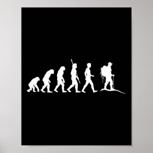 Affiche Évolution de la randonnée Marche Randonneur Promen