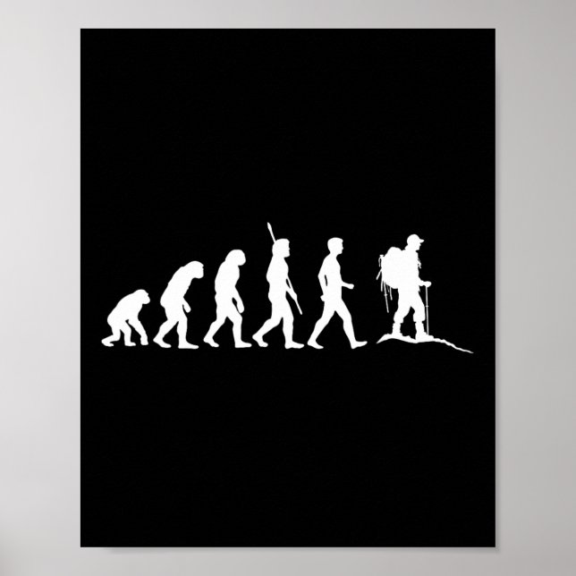 Affiche Évolution de la randonnée Marche Randonneur Promen (Devant)