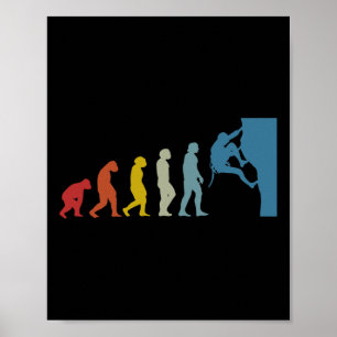 Affiche Évolution de l'escalade de blocs Papa