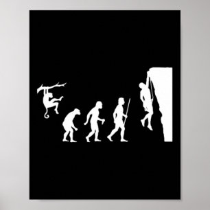 Affiche Évolution de l'escalade de l'homme
