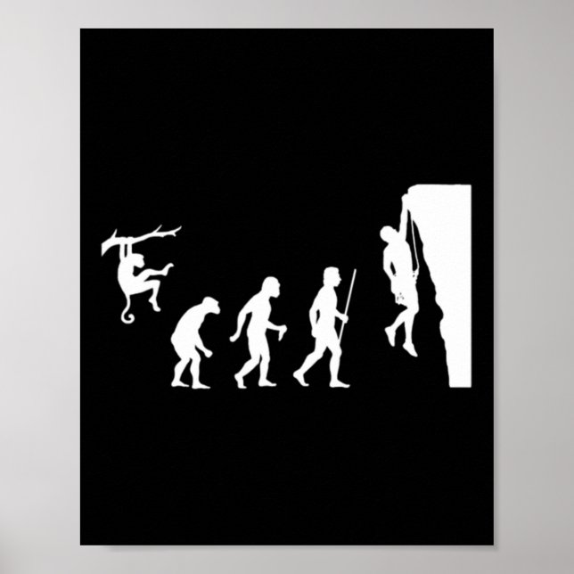 Affiche Évolution de l'escalade de l'homme  (Devant)