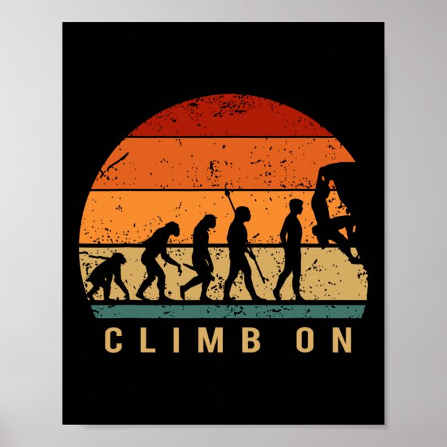 Affiche Évolution de l'escalade - Escalade de blocs Montag (Devant)