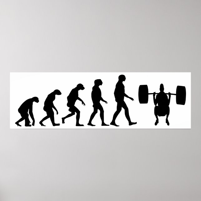 Affiche Évolution de l'haltérophilie (Devant)