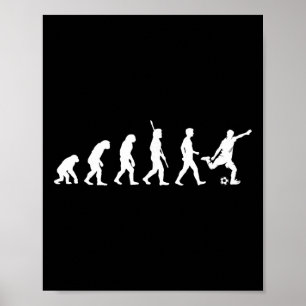Affiche Évolution de l'homme - Amoureux du football Joueur