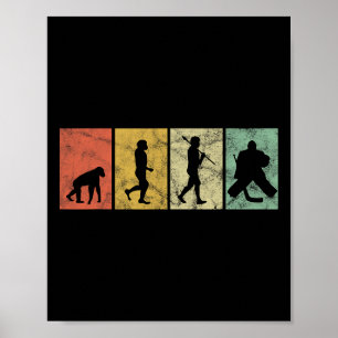 Affiche Évolution de l'homme gardien de but de hockey sur