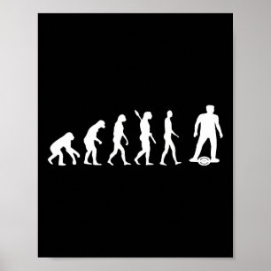Affiche Évolution de skateboard électrique Monoroue Onewhe