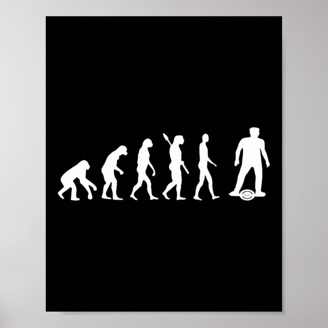Affiche Évolution de skateboard électrique Monoroue Onewhe (Devant)