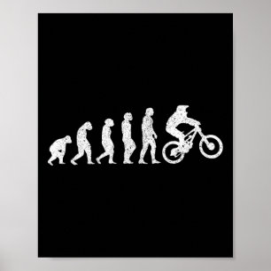 Affiche Évolution de VTT - Cadeau de VTT Downhill
