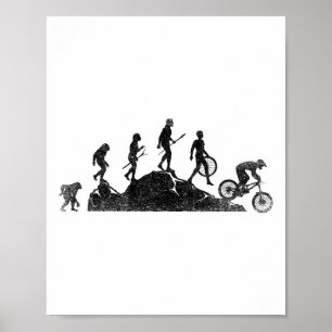 Affiche Évolution de VTT Vintage Vélo Bicyclette