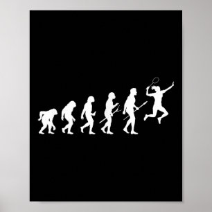 Affiche Évolution drôle d'une joueuse de badminton femmes