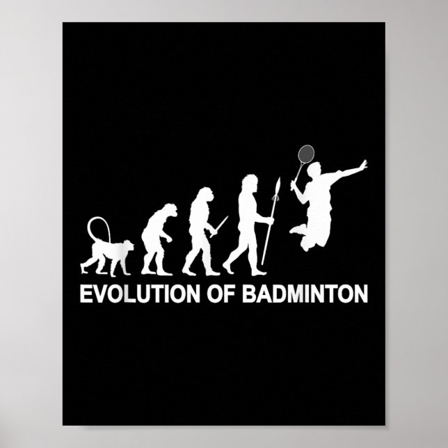 Affiche Évolution du badminton  (Devant)