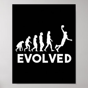 Affiche Évolution du basket-ball Hommes Femmes Garçons Fil