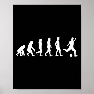 Affiche Évolution du football Fan de football drôle Amateu