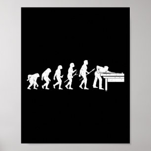 Affiche Evolution Du Jeu Billard - Pool Player Sports L