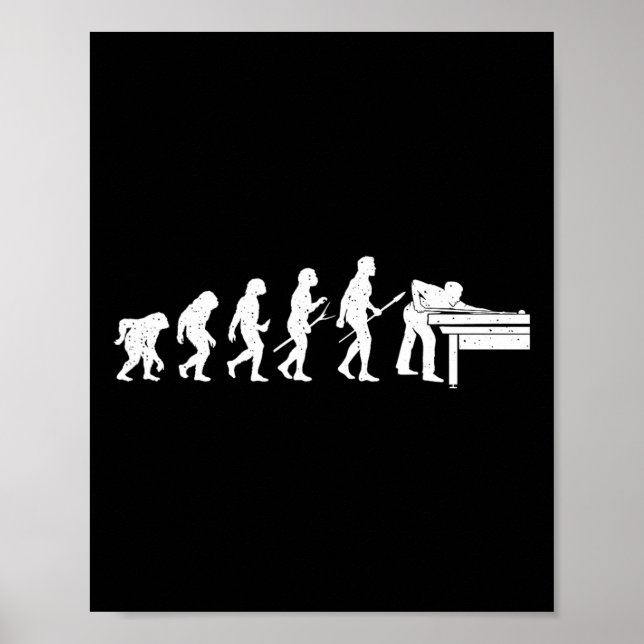 Affiche Evolution Du Jeu Billard - Pool Player Sports L (Devant)