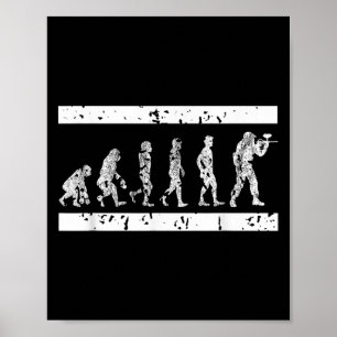 Affiche Évolution Du Jeu Tactique Du Joueur De Paintball H