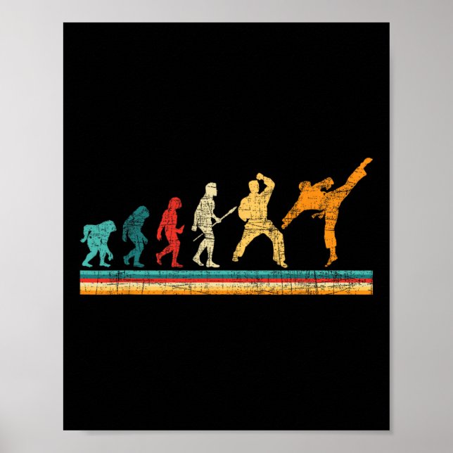Affiche Évolution du karaté - Entraîneur d'arts martiaux K (Devant)