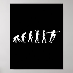 Affiche Évolution du skateur - Cadeau de skateboard Shi