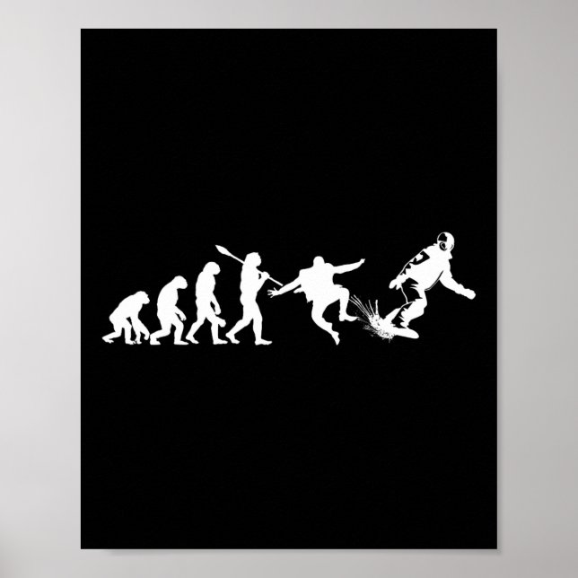 Affiche Évolution du snowboard drôle Snowboard (Devant)
