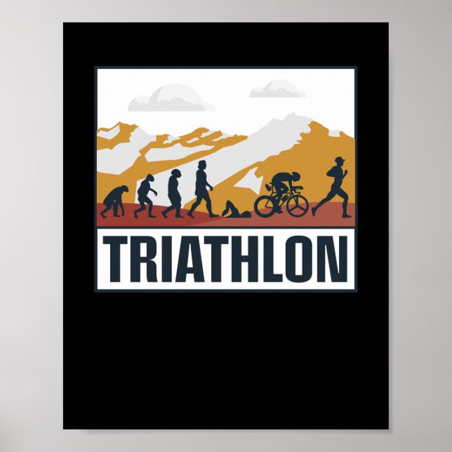 Affiche Évolution du triathlon (Devant)