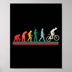 Affiche Évolution du VTT Sport Rétro Vélo Mtb L