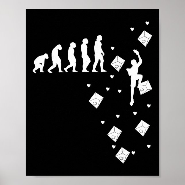 Affiche Évolution Escalade Escalade Sportive Bloc Escalade (Devant)