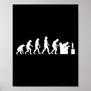 Affiche Evolution Funny Retro Jeu Vidéo Joueur Nerd Cadeau