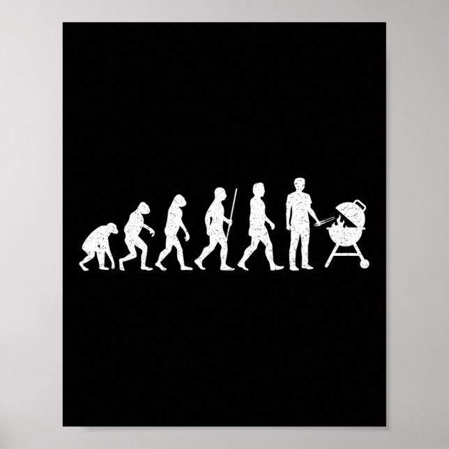 Affiche Evolution Grilling Funny Barbecue Grill Rbecue (Devant)
