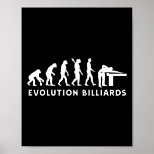 Affiche Evolution Homme Billiards Gentleman Jouer Billia
